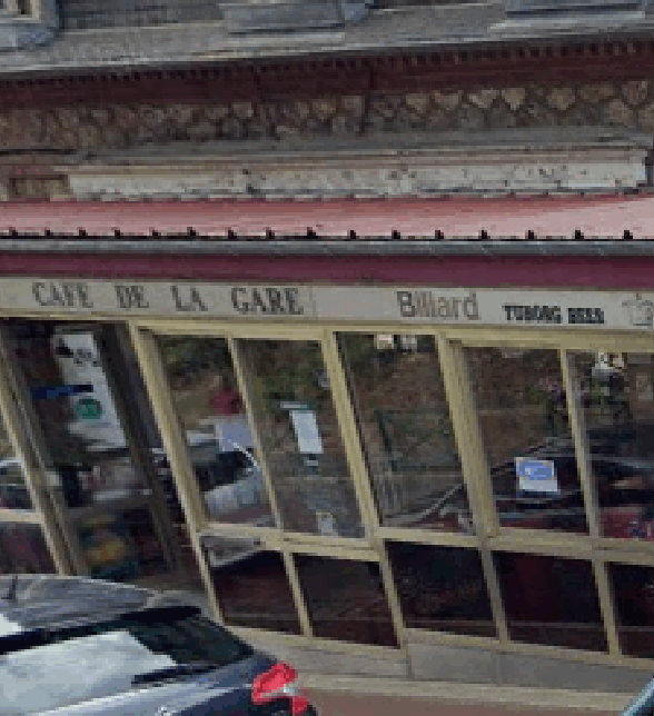 extérieur du café de la gare