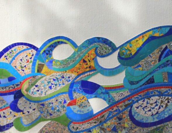 Le Chemin Debussy, reflets dans l'eau, Sylvie Rabussier