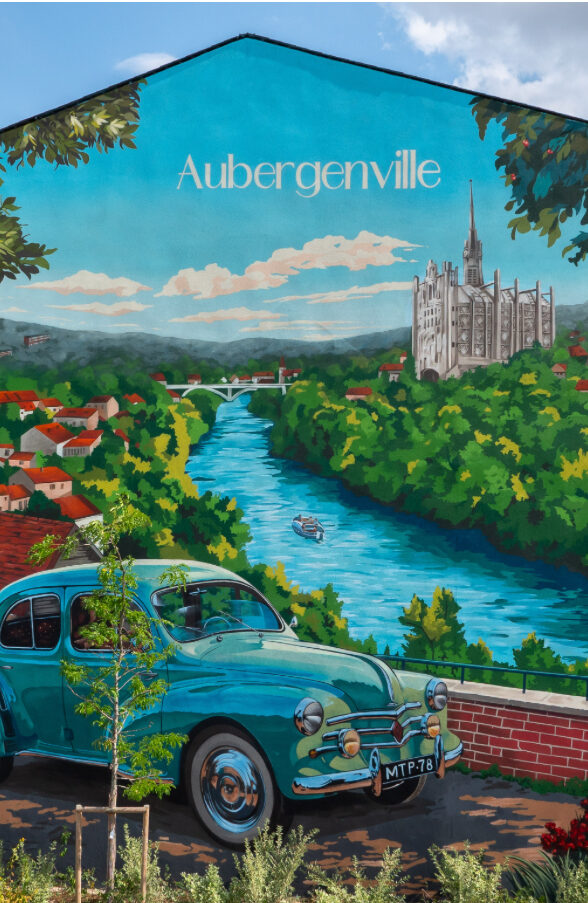 Fresque murale : Echo poétique d'Aubergenville_Aubergenville
